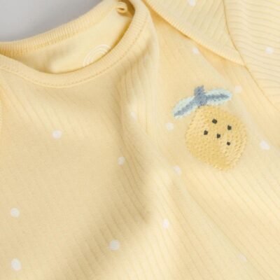 Yellow Lemons 5 Pack Short Sleeve Baby Bodysuits