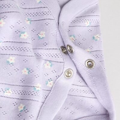 Purple Long Sleeve Baby Bodysuits 5 Pack