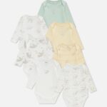 7pk Disney’s Dumbo Long Sleeve Bodysuits