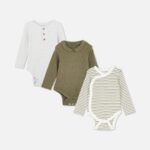 3pk Room to Grow Long Sleeve Newborn Bodysuits