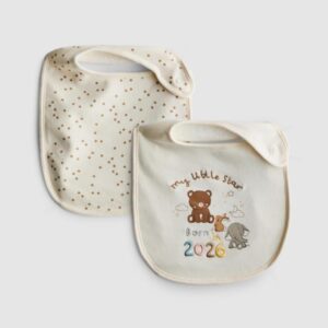 2pk Born in 2026 Wrap Bibs