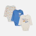3pk Tom and Jerry Room to Grow Long Sleeve Newborn Bodysuits