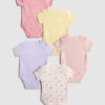 5pk Short Sleeve Bodysuits