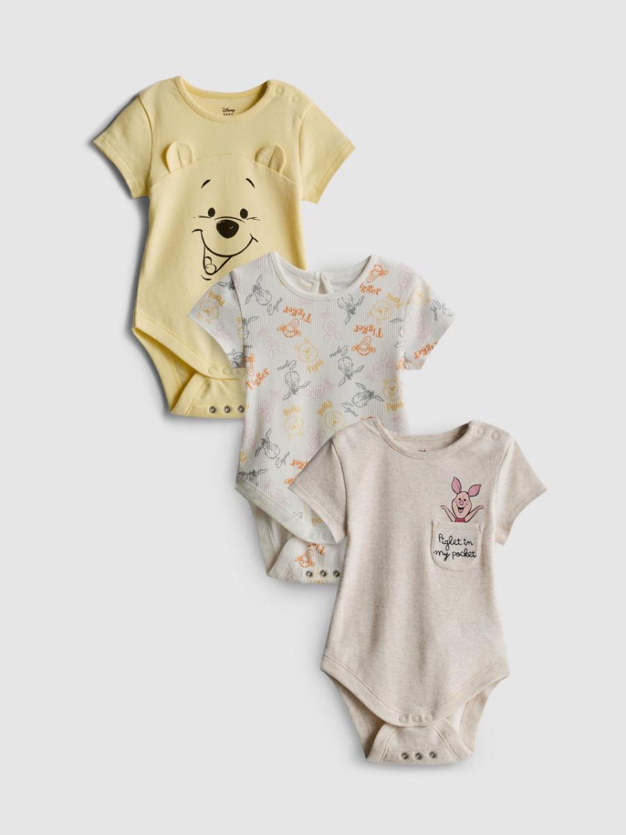 3pk Disney’s Winnie the Pooh Room to Grow Newborn Bodysuits