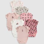 7pk Disney’s Minnie Mouse Short Sleeve Bodysuits