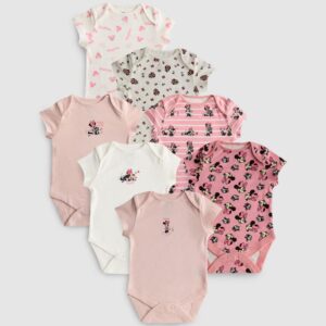 7pk Disney’s Minnie Mouse Short Sleeve Bodysuits