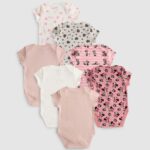 7pk Disney’s Minnie Mouse Short Sleeve Bodysuits