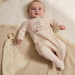 Neutral I Love My Daddy Two Way Zip Baby Sleepsuit