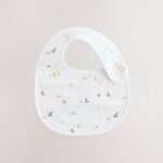 White Animal Print Baby Bibs 5 Pack