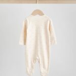Pink 4 Piece Baby Sleepsuit, Bodysuit, Beanie and Bib Set