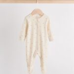 Blue Baby Sleepsuit, Bodysuit, Beanie and Bib Set 4 Piece