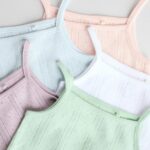 Pastel 5 Pack Vest Pointelle Baby Bodysuits