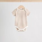 Neutral Baby Sleepsuit, Bodysuit, Beanie and Bib Set 4 Piece