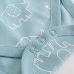 Blue Baby Elephant Long Sleeved Bodysuits 5 Pack