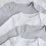 Grey Long Sleeved Baby Bodysuits 5 Pack