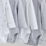 Grey Long Sleeved Baby Bodysuits 5 Pack