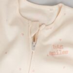 Pink Heart Two Way Zip Baby Sleepsuits 3 Pack