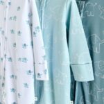Blue Baby Linear Elephant Sleepsuits 3 Pack