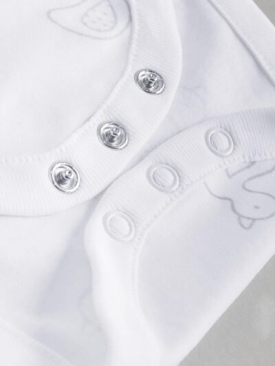 Grey Baby Short Sleeved Bodysuits 5 Pack