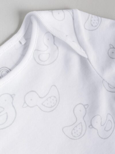 Grey Baby Short Sleeved Bodysuits 5 Pack