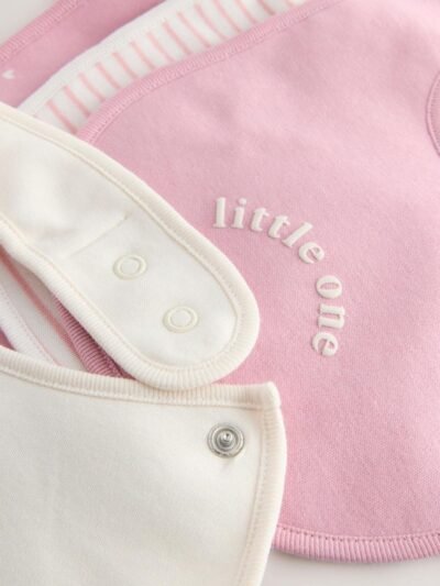 Pink Heart Baby Bibs 5 Pack