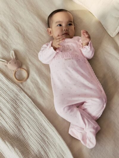 Pink Mummy Family Baby Sleepsuit