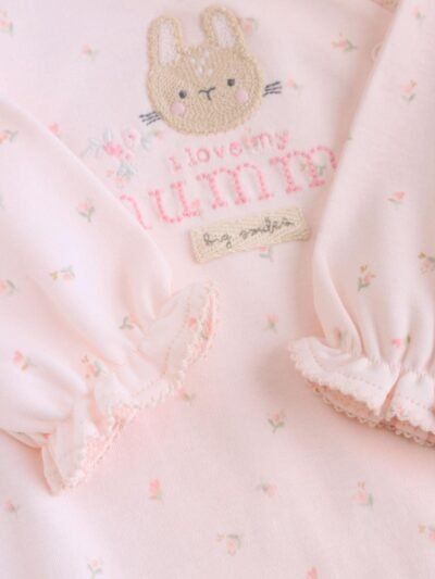 Pink Mummy Family Baby Sleepsuit