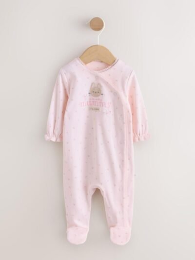 Pink Mummy Family Baby Sleepsuit