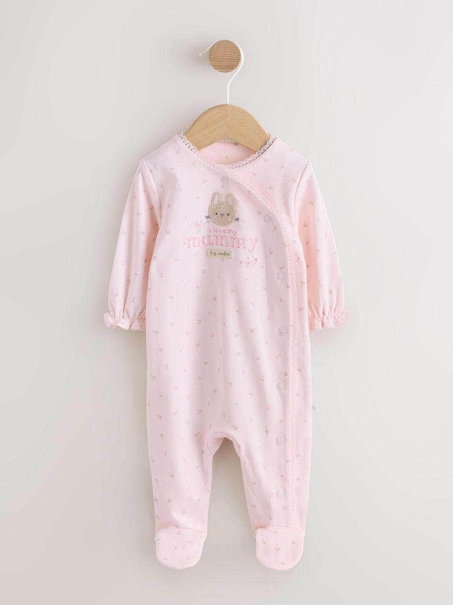 Pink Mummy Family Baby Sleepsuit