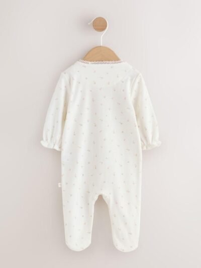 Ecru White Daddy Family Baby Sleepsuit