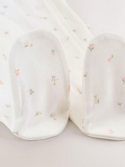 Ecru White Daddy Family Baby Sleepsuit