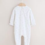 White Little Sister Family Baby Sleepsuit