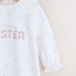 White Little Sister Family Baby Sleepsuit