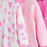 Pink 3 Pack Two Way Zip Baby Sleepsuits