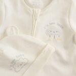 Neutral Im New Here Sleepsuit And Hat Set