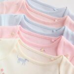 Multi Pastel Character 5 Pack Long Sleeve Baby Bodysuits