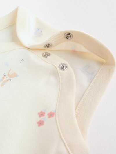 Multi Pastel Character 5 Pack Long Sleeve Baby Bodysuits