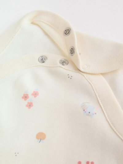 Multi Pastel Character 7 Pack Short Sleeve Baby Bodysuits