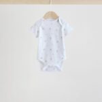 Pink 5 Pack Short Sleeve Baby Bodysuit