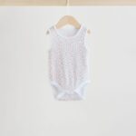 White/Pink 5 Pack Vest Baby Bodysuits
