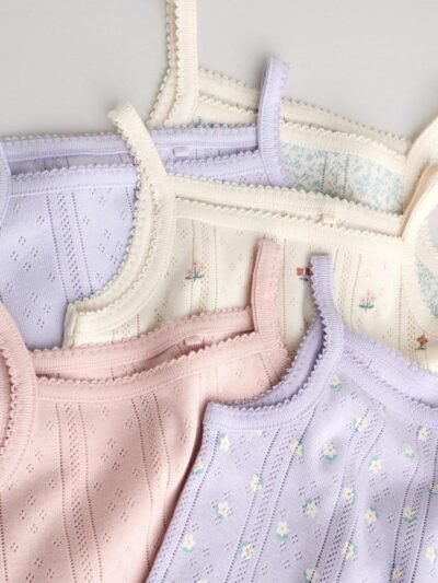 Purple Vest Baby Bodysuits 5 Pack