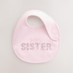 Pink/White Sister Family Baby Bibs 2 Pack