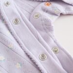 Lilac Purple Baby Sleepsuit 4 Pack