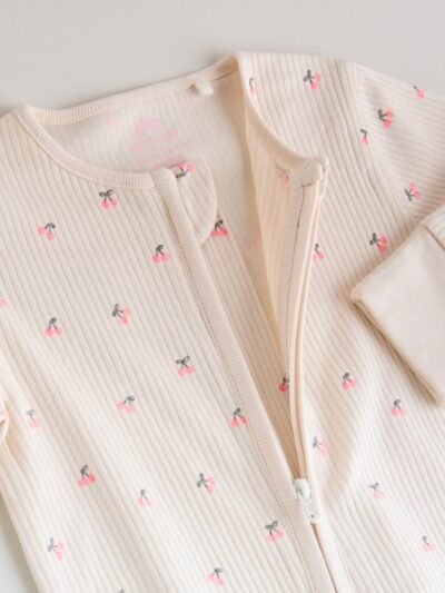 Pink Two Way Zip Baby Sleepsuit 4 Pack