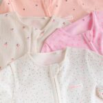 Pink Two Way Zip Baby Sleepsuit 4 Pack