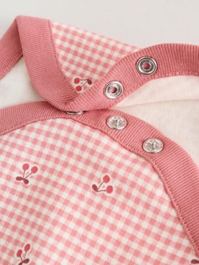 Pink Baby Short Sleeve Bodysuits 5 Pack