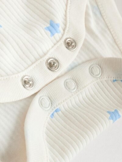 Blue Short Sleeve Long Sleeve Baby Bodysuits 5 Pack