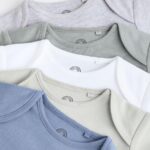 Grey/White Short Sleeve Bodysuits 5 Pack