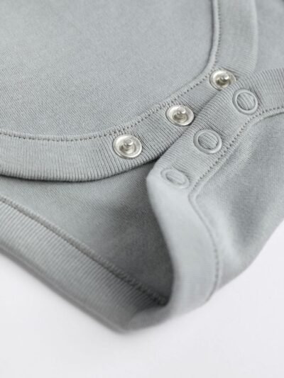 Grey/White Short Sleeve Bodysuits 5 Pack