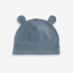 Mid Blue Baby 100% Cotton Beanies 3 Pack